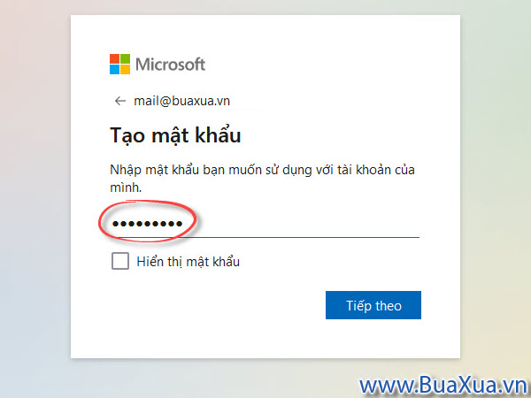 Đặt mật khẩu cho tài khoản Microsoft của bạn
