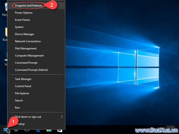 Gỡ cài đặt phần mềm ứng dụng Windows 8 và Windows 10