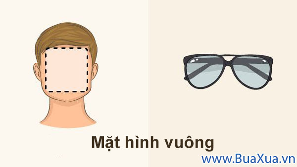 Chọn kính mát hợp với khuôn mặt hình hộp chữ nhật