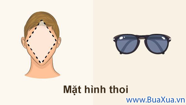 Chọn kính mát hợp với khuôn mặt hình thoi