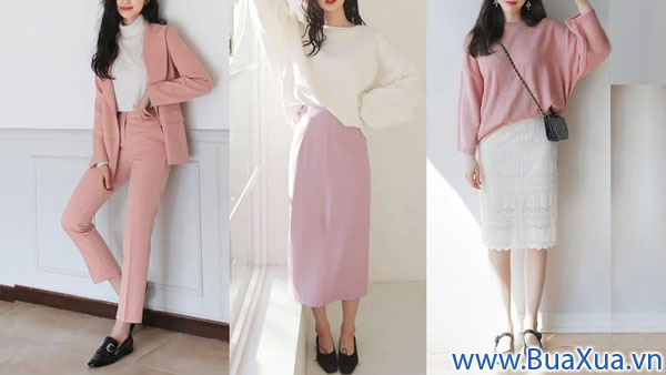 Trang phục màu hồng nhạt