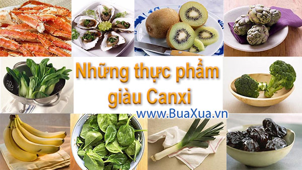 Những thực phẩm giàu canxi