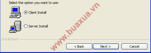 Chọn Client Install