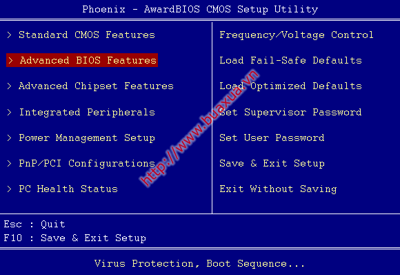 Award Advanced Bios Features