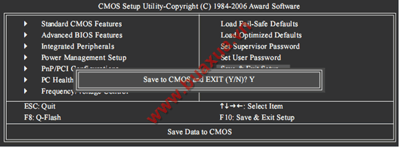 Lưu các thay đổi và thoát khỏi chương trình BIOS Setup