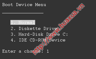 nhấn phím F12 để hiện ra Boot Device Menu