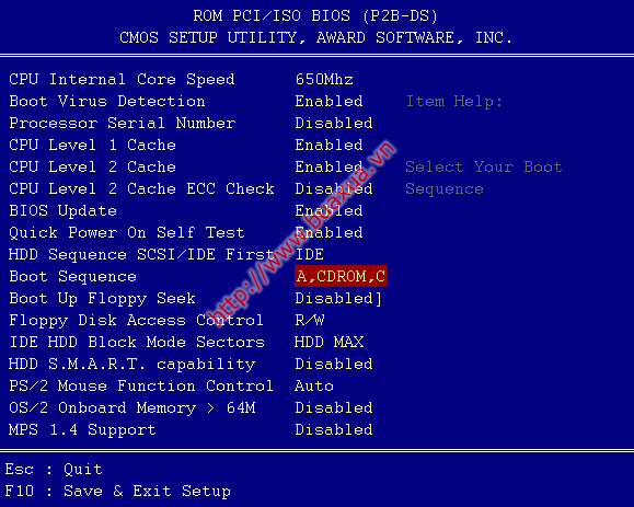 Phoenix Boot Sequence