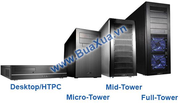 Case có nhiều kích thước lớn nhỏ khác nhau