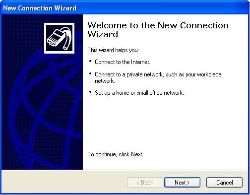 Bảng New Connection Wizard