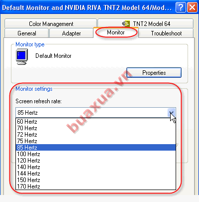 Screen refresh rate