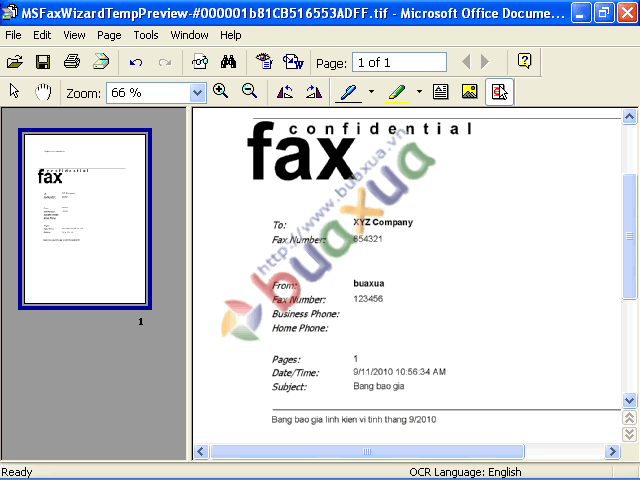 Fax preview