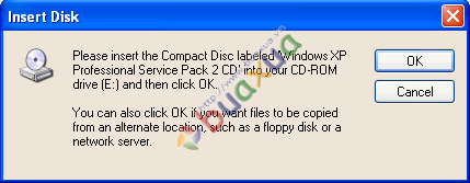 Yêu cầu cho dĩa Windows XP vào ổ dĩa CD/DVD-ROM