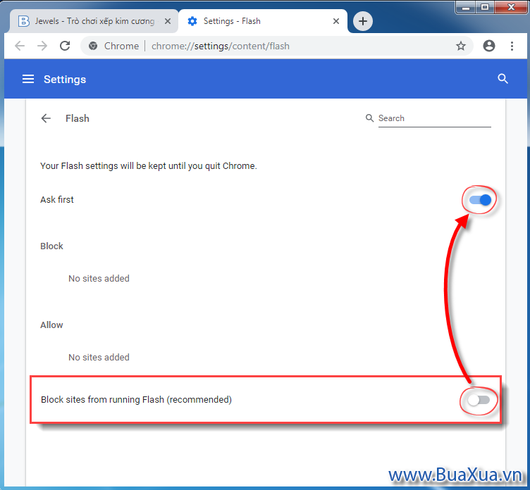 Cài đặt Flash trên trình duyệt Chrome 