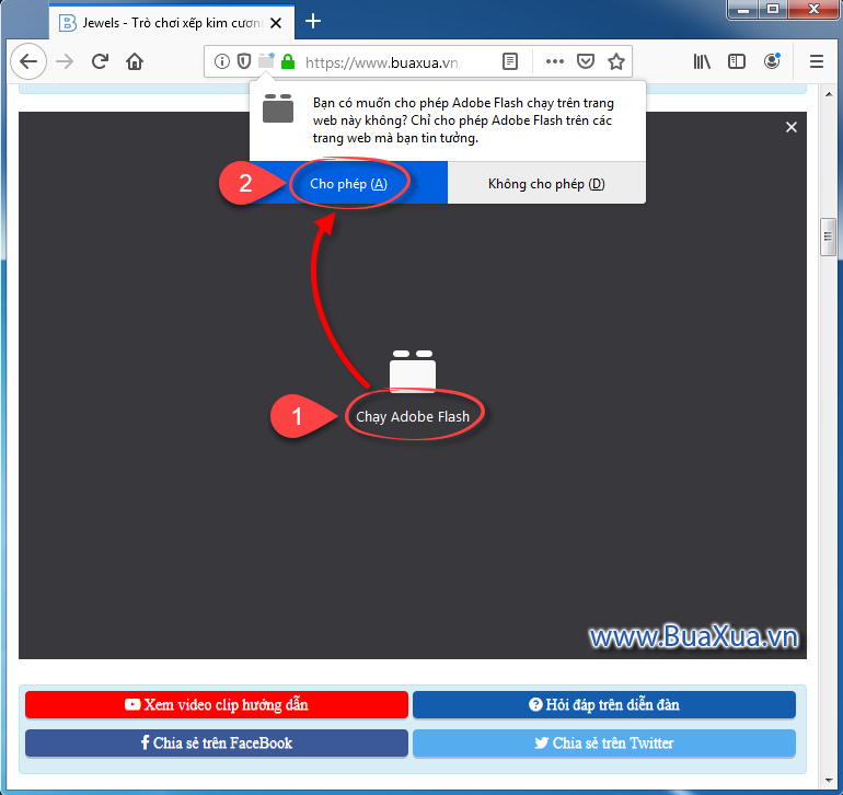  Cho phép hiển thị nội dung Flash trên trình duyệt web Firefox