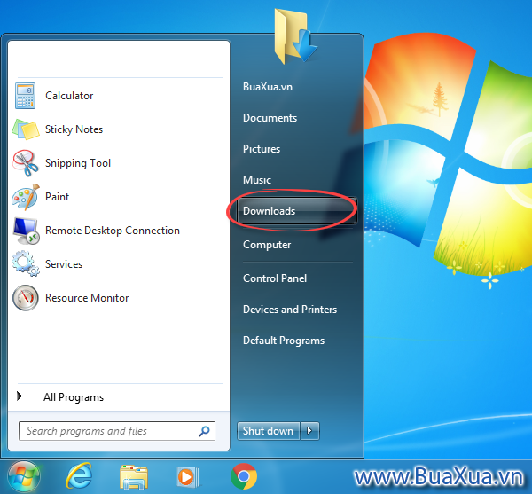 Thư mục Downloads trong Windows