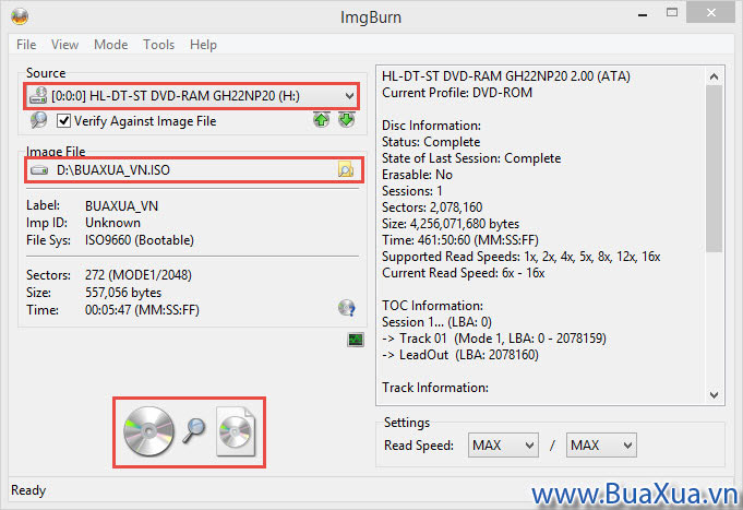 Verify disc – Kiểm tra dĩa CD/DVD