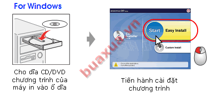 Cài đặt chương trình điều khiển và các ứng dụng cho máy in màu