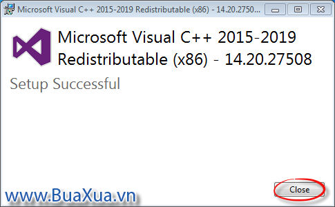 Cài đặt Microsoft Visual C++ phiên bản mới