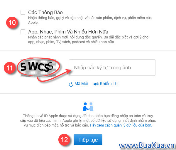 Nhập các ký tự mà bạn nhìn thấy trong ảnh vào ô trống kế bên
