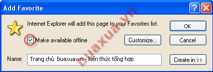Make available offline
