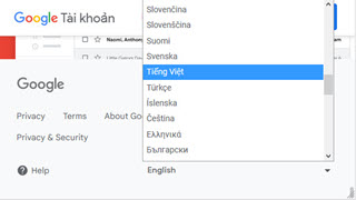 Cách thay đổi ngôn ngữ cho tài khoản Google