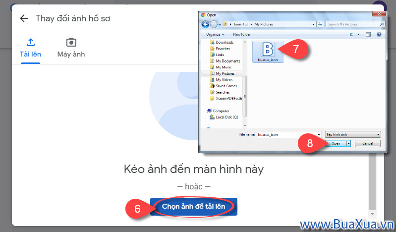 Chọn ảnh trên máy của bạn