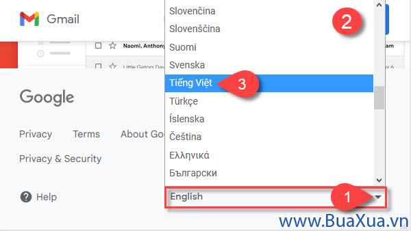 Cách thay đổi ngôn ngữ khi chưa có tài khoản Google