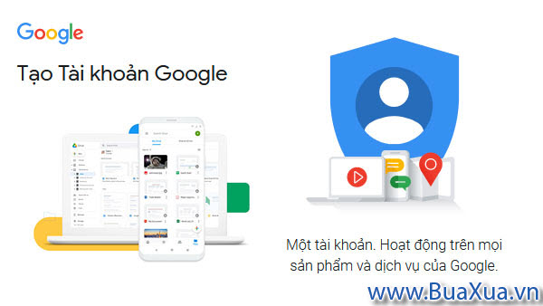 Cách đăng ký tài khoản Google