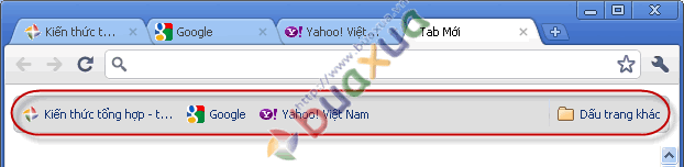 Mở trang web đã được đánh dấu lưu địa chỉ