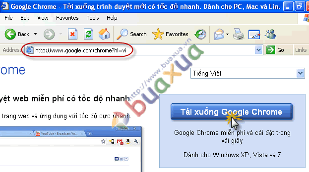 Tải xuống Google Chrome