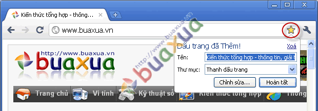 Đánh dấu trang web