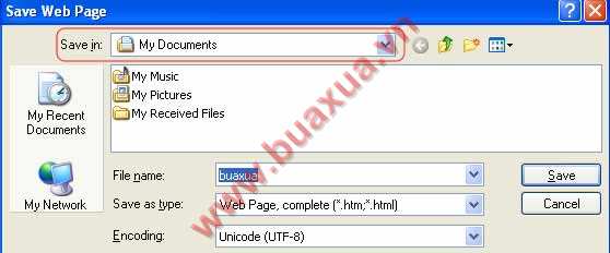 Lưu lại nội dung của một trang Web