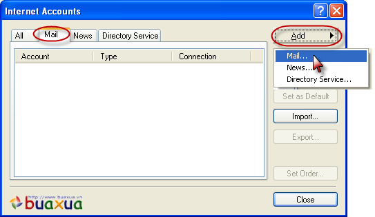 New mail accounts