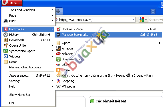 Manage Bookmarks