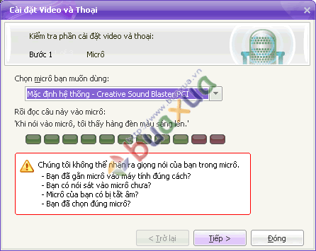 Điều chỉnh Micro