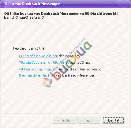 Đã thêm vào danh sách Messenger 