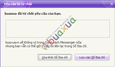 Bị từ chối thêm vào danh sách