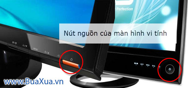 Nút nguồn của màn hình vi tính