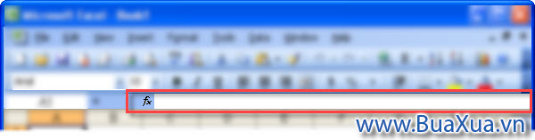 Formula bar  - Thanh công thức của Excel 2003