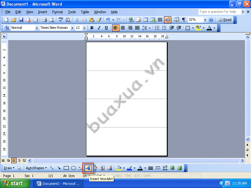 Tạo nội dung cho bảng tên với công cụ WordArt