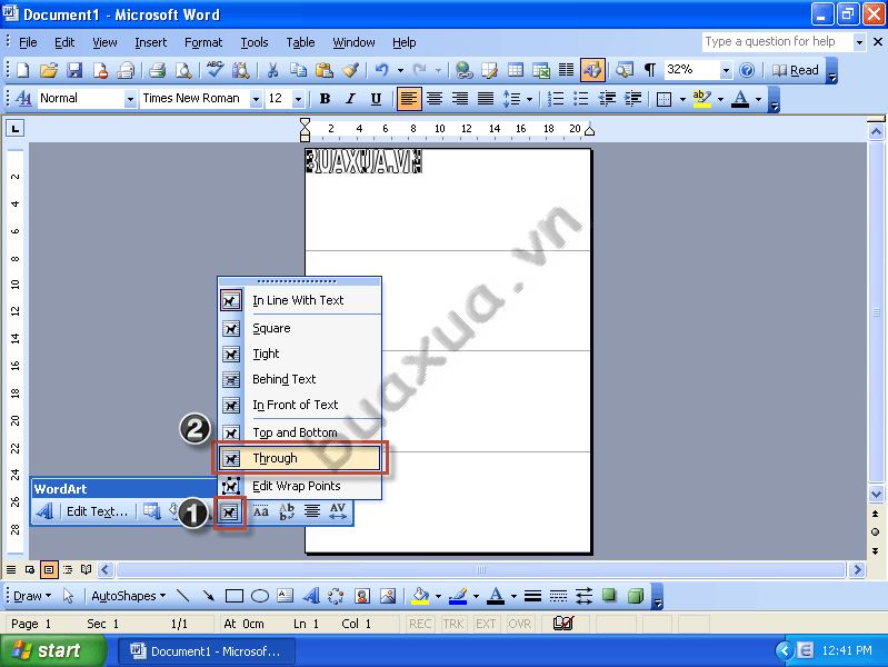 Text Wrapping Through