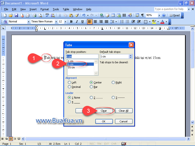 Cách xóa bỏ các điểm Tab trong văn bản