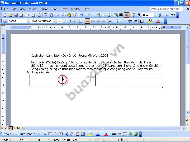 Thay đổi kích thước chiều rộng của cột