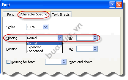 Spacing