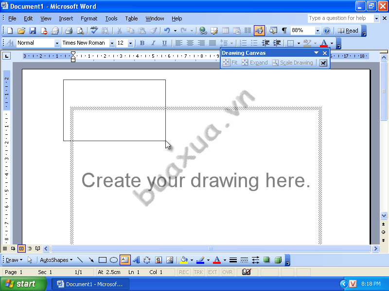 Cách Làm Giấy Nhãn Bằng Công Cụ Text Box Trong Ms Word 2003 - Buaxua.Vn