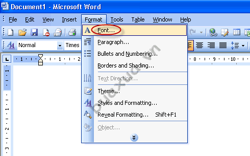 Cách Chọn Và Thay Đổi Kiểu Gạch Dưới Văn Bản Trong Ms Word 2003 - Buaxua.Vn