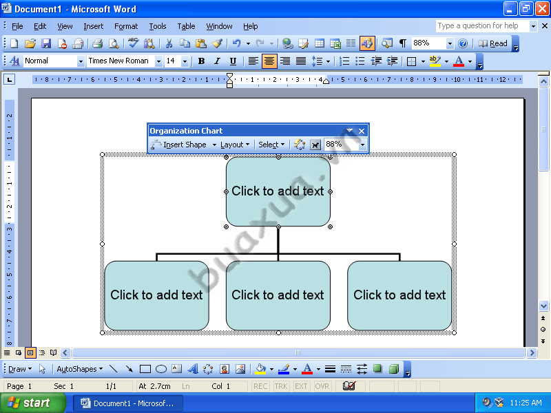 Cách Tạo Sơ Đồ Tổ Chức Trong Ms Word 2003 - Buaxua.Vn