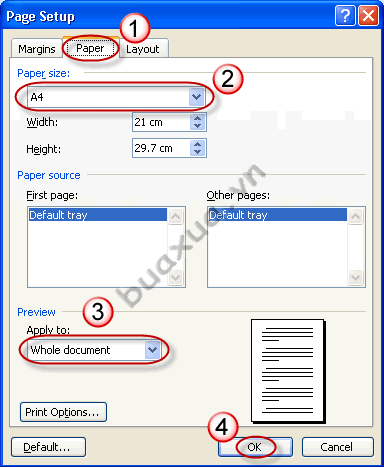 Paper size