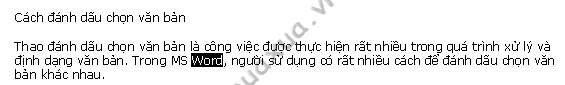 Chọn nhanh một từ