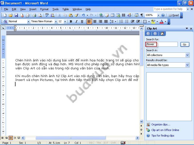 Nhập từ khóa để tìm Clip Art